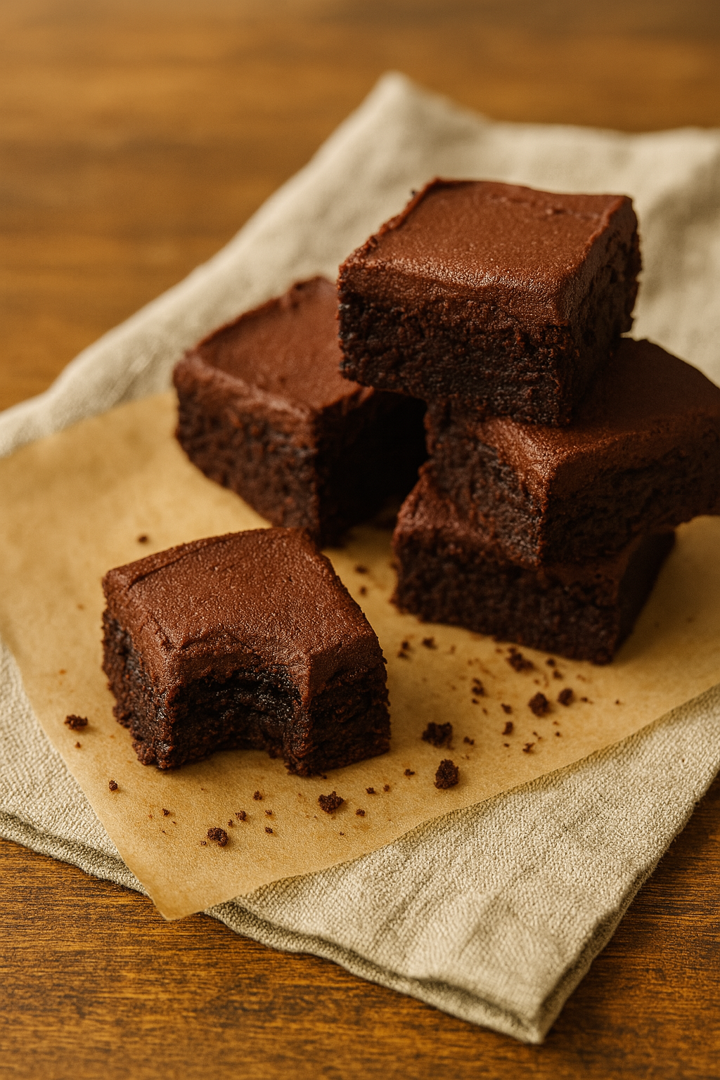 Chocolate Brownies with Chocolate Frosting