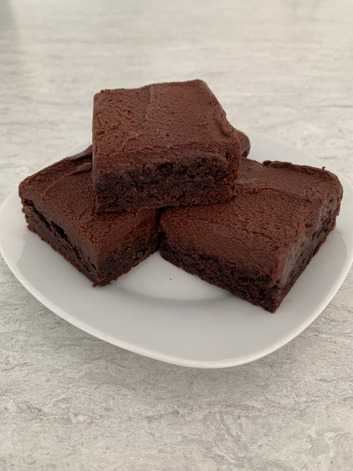 Chocolate Brownies with Chocolate Frosting