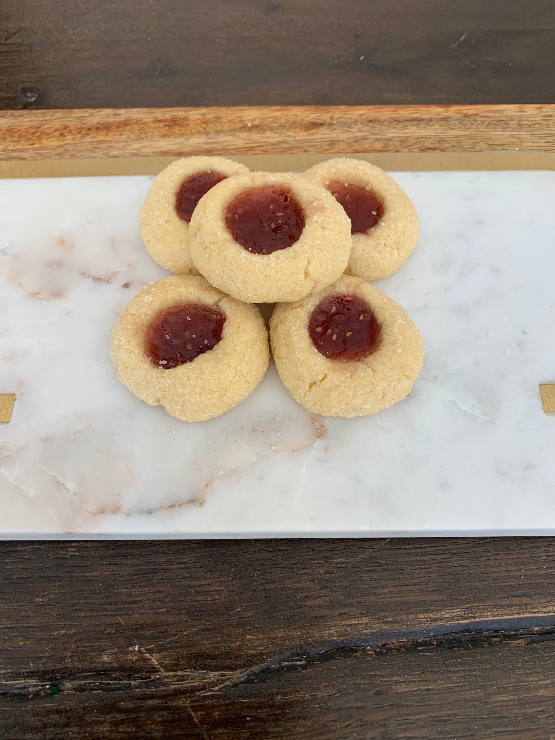 Strawberry or Raspberry Thumbprint Cookies